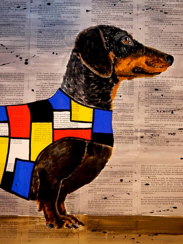 Original Expressionism Animal Painting by Bazevian Delacapuciniere