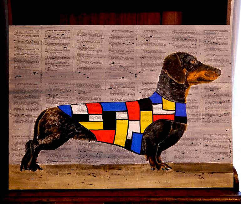 Original Expressionism Animal Painting by Bazevian Delacapuciniere