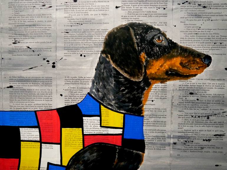 Original Expressionism Animal Painting by Bazevian Delacapuciniere