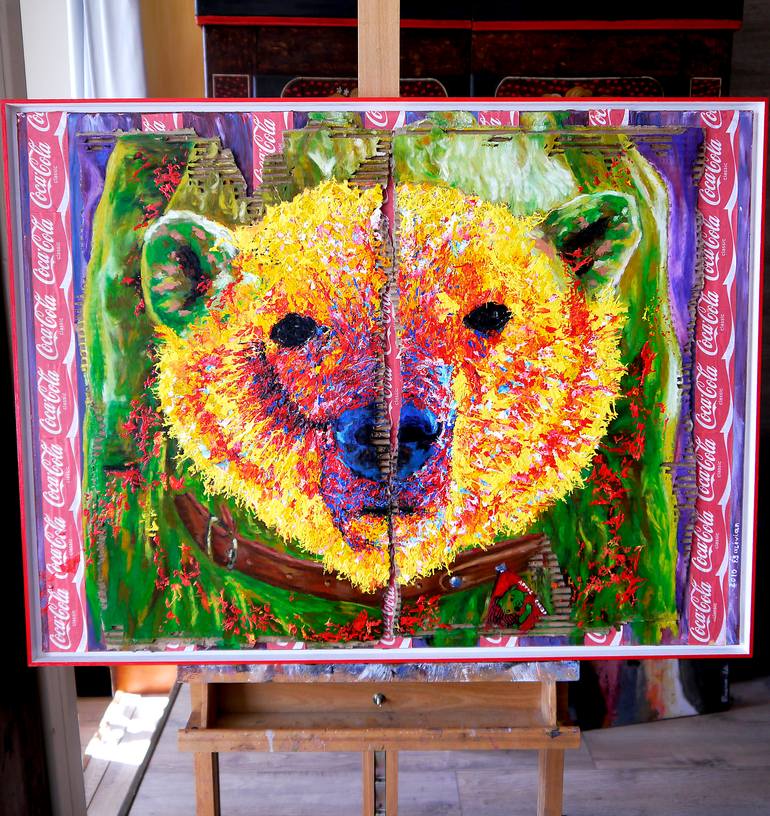 Original Expressionism Animal Painting by Bazevian Delacapuciniere