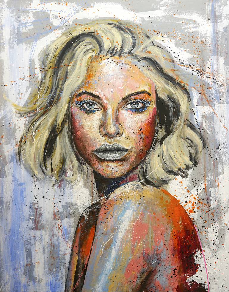 Original Expressionism Portrait Painting by Bazévian DelaCapucinière