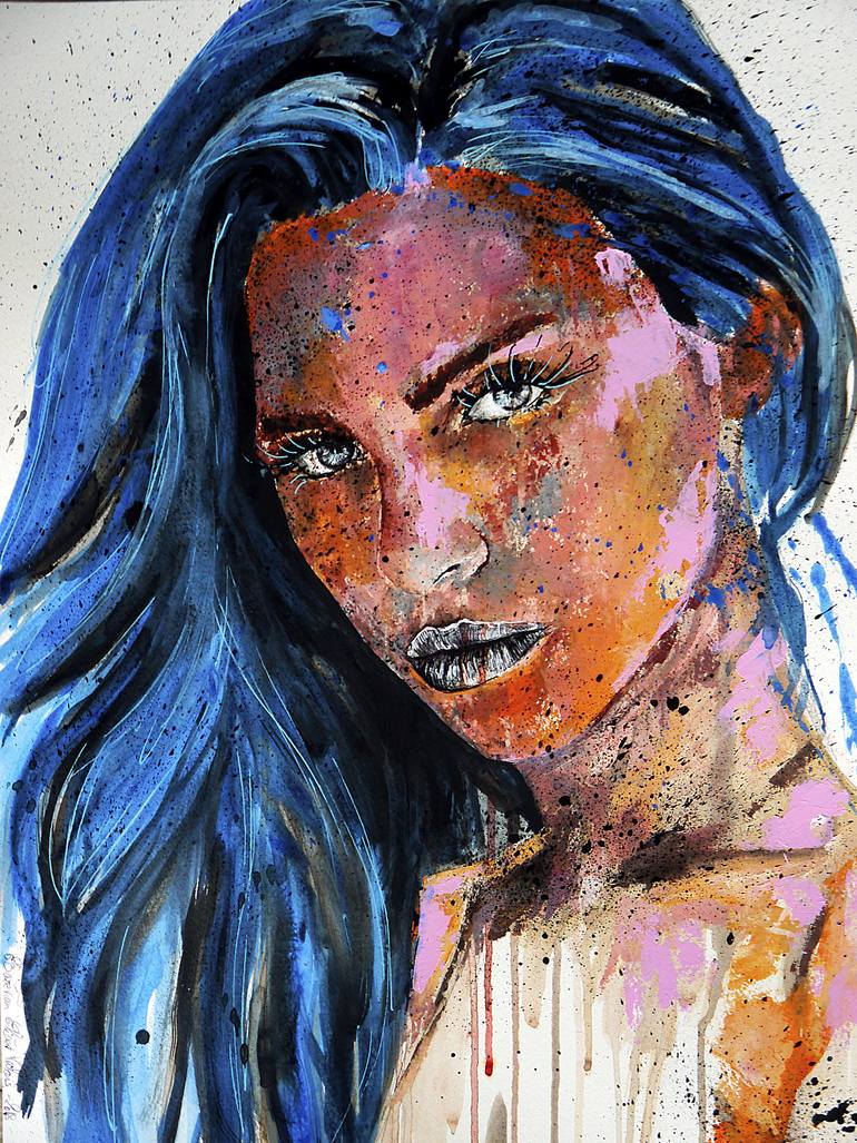 Portrait PS 49 Caramel, bonbons et chocolat woman artimpulse Painting