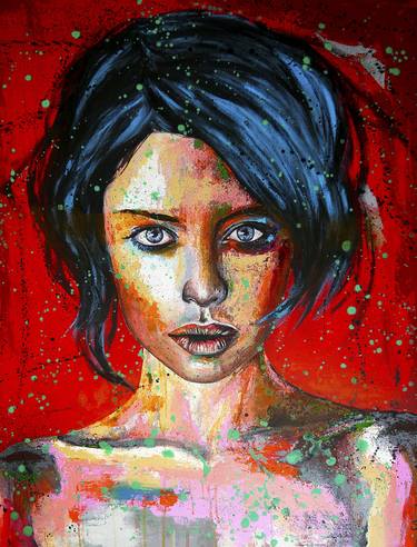 Original Expressionism Portrait Paintings by Bazévian DelaCapucinière