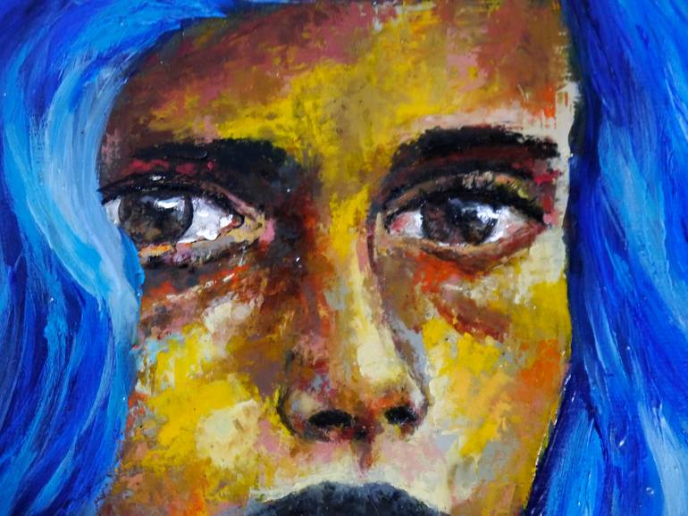 Original Expressionism People Painting by Bazevian Delacapuciniere