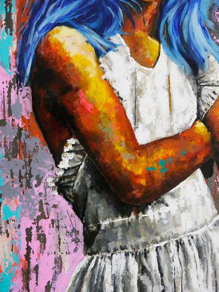 Original Expressionism People Painting by Bazevian Delacapuciniere
