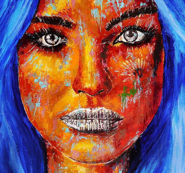 Original Expressionism People Painting by Bazevian Delacapuciniere