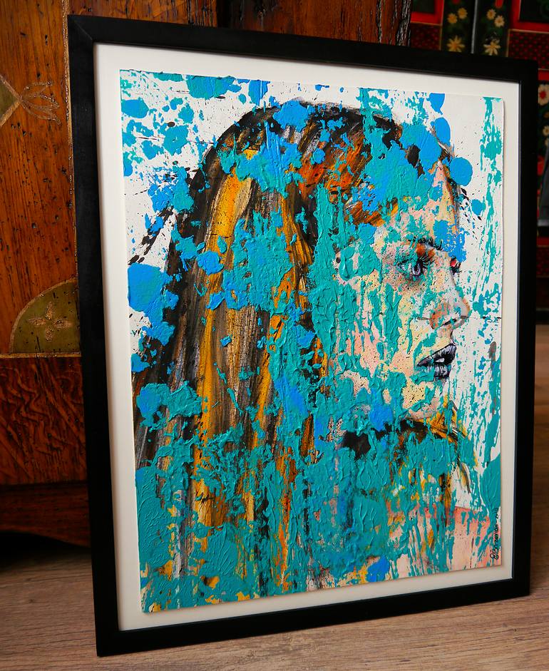 Original Abstract People Painting by Bazevian Delacapuciniere