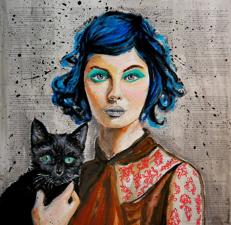 Original Realism People Painting by Bazevian Delacapuciniere