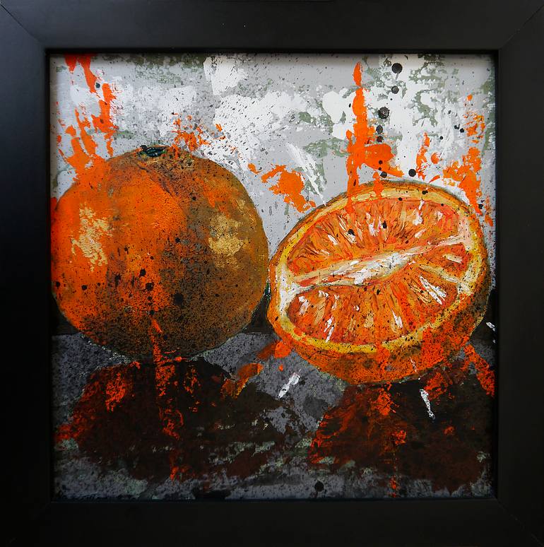 Original Abstract Still Life Painting by Bazevian Delacapuciniere
