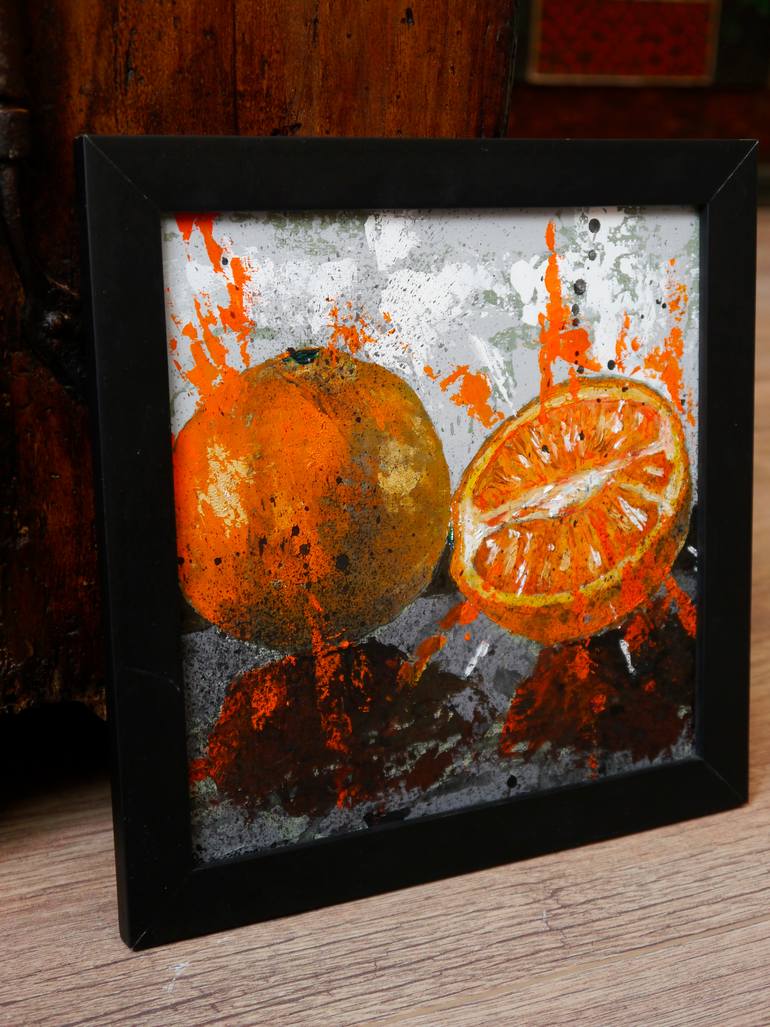 Original Abstract Still Life Painting by Bazevian Delacapuciniere