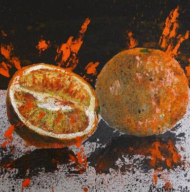 Original Abstract Food Paintings by Bazévian DelaCapucinière