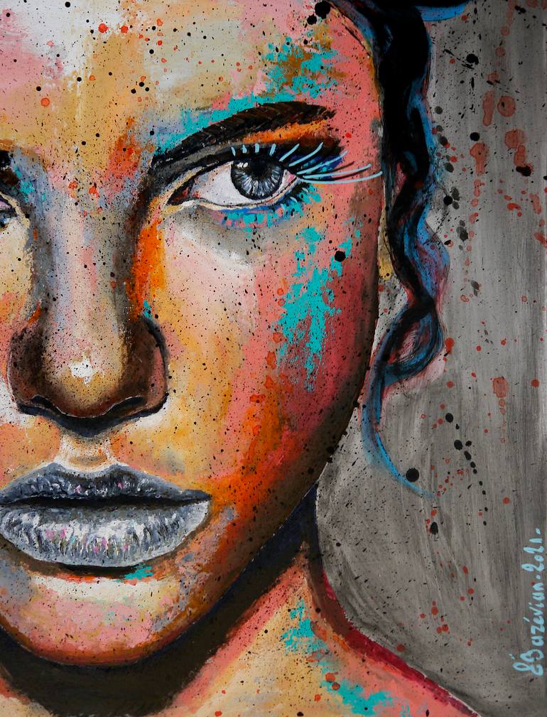 Original Pop Art People Painting by Bazevian Delacapuciniere