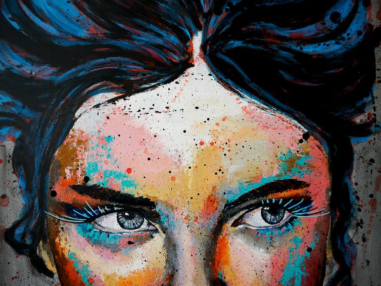 Original Pop Art People Painting by Bazevian Delacapuciniere