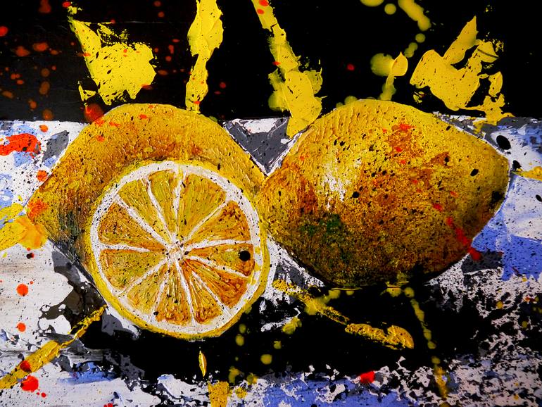 Original Abstract Expressionism Still Life Painting by Bazevian Delacapuciniere