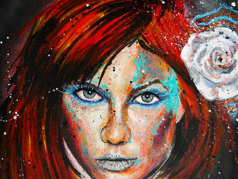 Original Expressionism People Painting by Bazevian Delacapuciniere