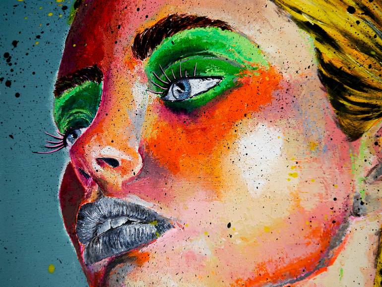 Original Portraiture Women Painting by Bazevian Delacapuciniere