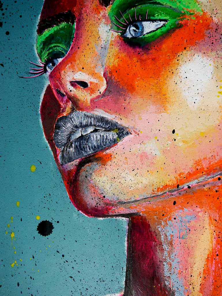 Original Portraiture Women Painting by Bazevian Delacapuciniere