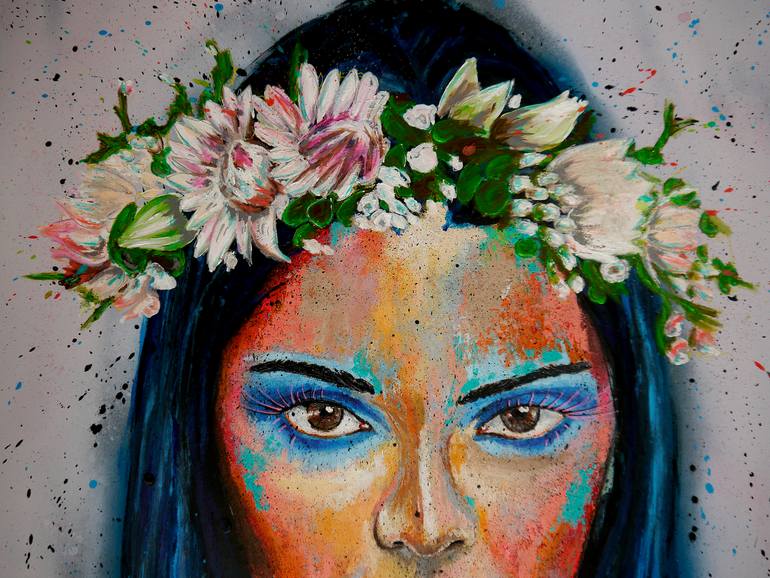 Original Figurative Floral Painting by Bazevian Delacapuciniere