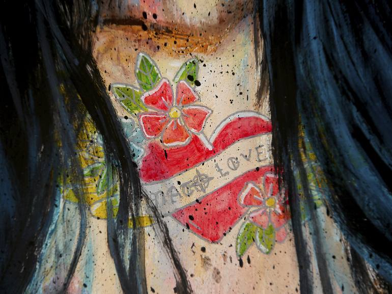 Original Pop Art Nude Painting by Bazévian DelaCapucinière