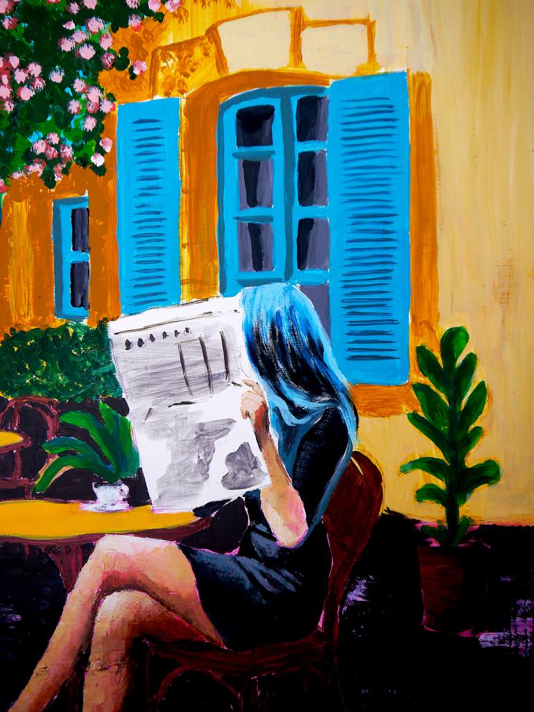 Original Pop Art People Painting by Bazévian Delacapucinière