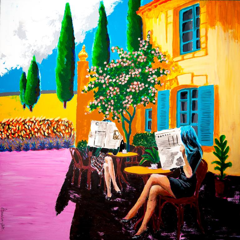 Original Pop Art People Painting by Bazévian Delacapucinière