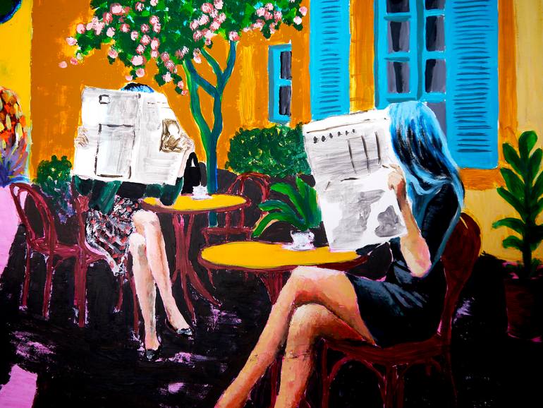 Original Pop Art People Painting by Bazévian Delacapucinière