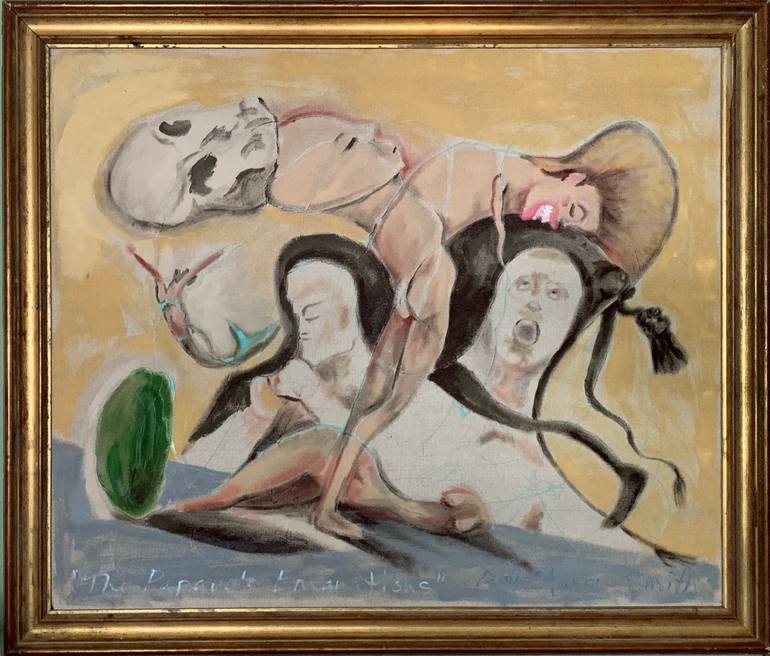 Original Abstract Expressionism People Painting by David Smith