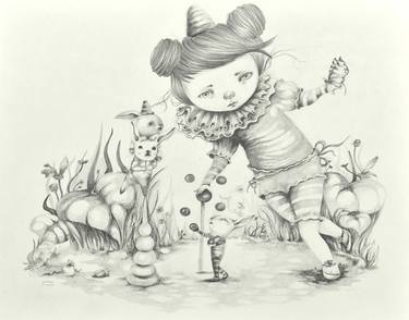 Original Fine Art People Drawings by ivana flores