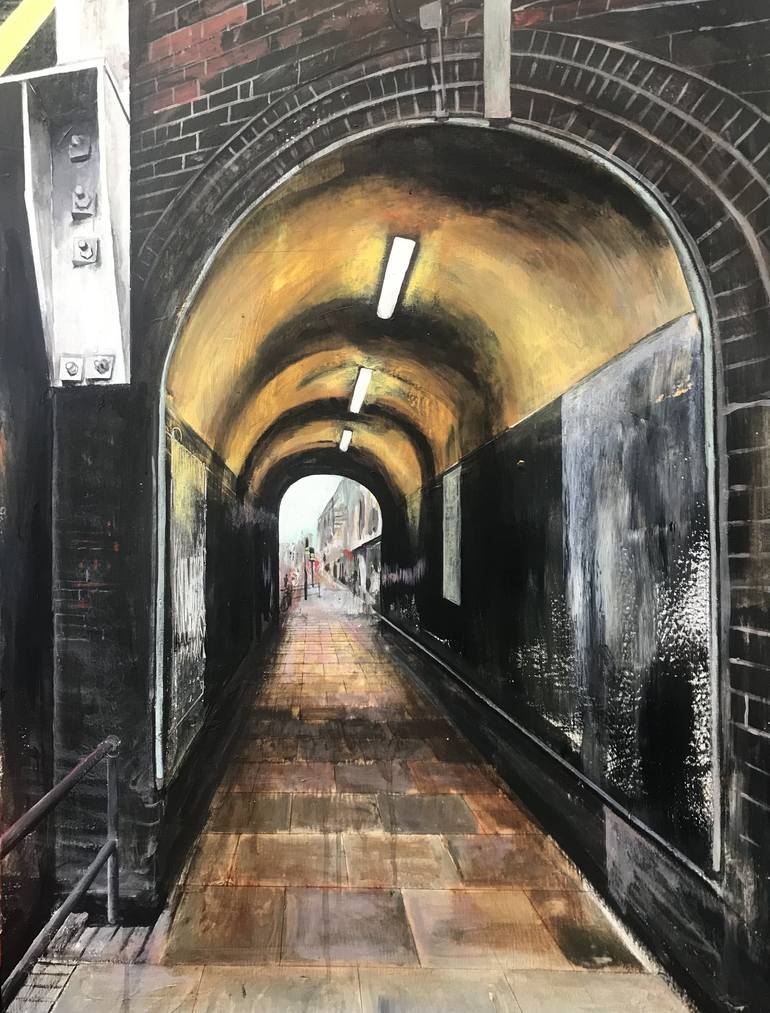 Original Expressionism Architecture Painting by Rosemary Pocock