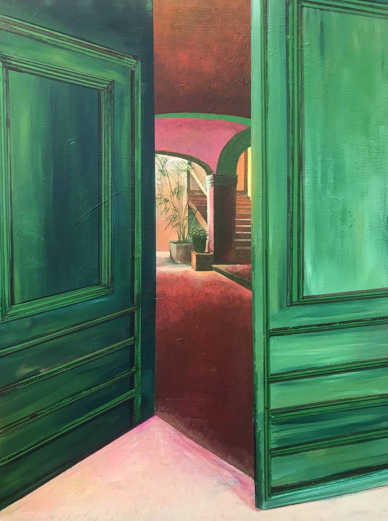 Original Expressionism Architecture Painting by Rosemary Pocock