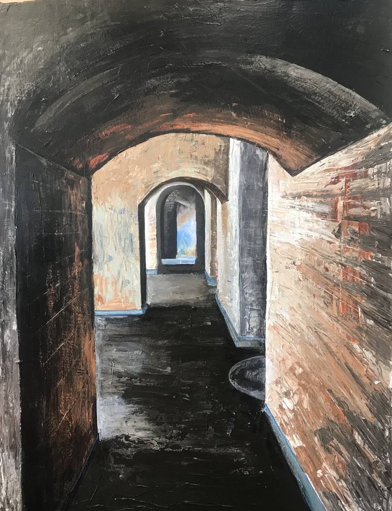Original Expressionism Architecture Painting by Rosemary Pocock