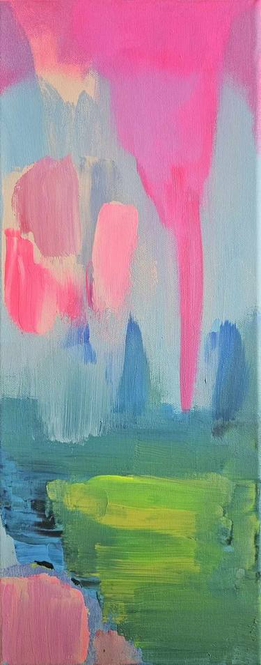 Original Color Field Painting Abstract Painting by Niko Mitsuko