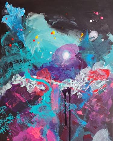 Original Abstract Expressionism Abstract Paintings by Niko Mitsuko