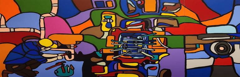 Print of Abstract Education Painting by Greg Mason Burns