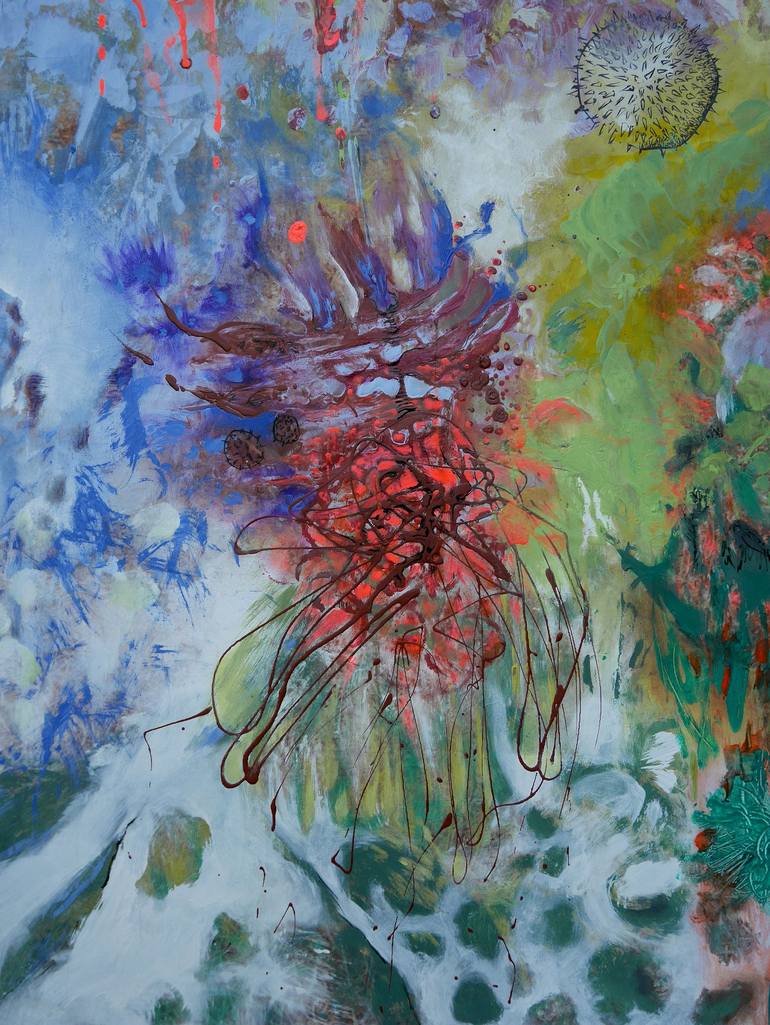 Original Abstract Expressionism Nature Painting by Veronique Egloff
