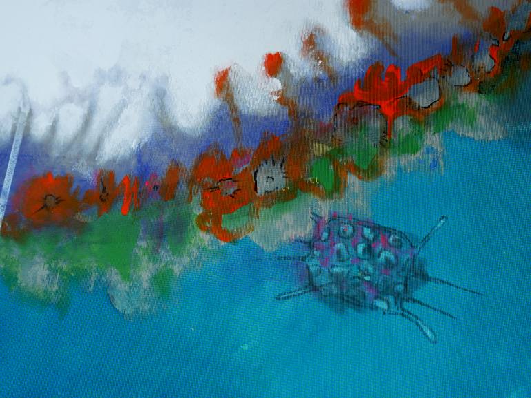 Original Abstract Expressionism Seascape Painting by Veronique Egloff