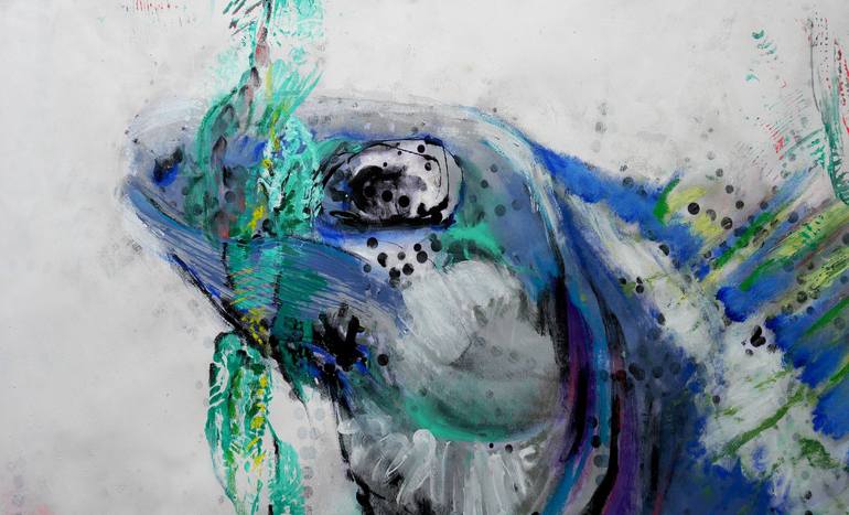 Original Abstract Expressionism Animal Painting by Veronique Egloff
