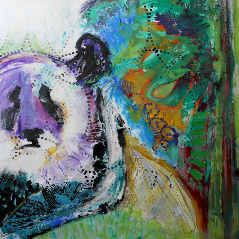 Original Abstract Expressionism Animal Paintings by Veronique Egloff