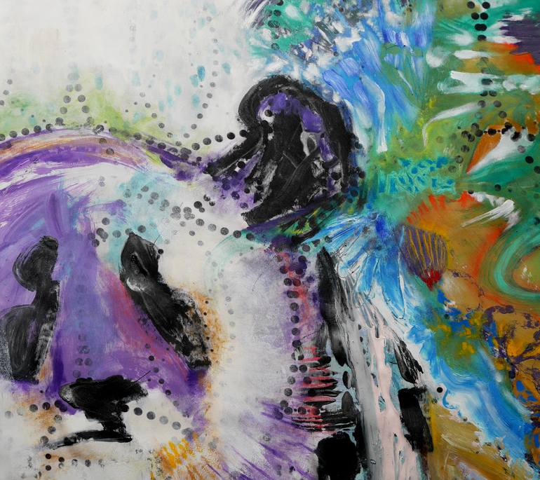 Original Abstract Expressionism Animal Painting by Veronique Egloff