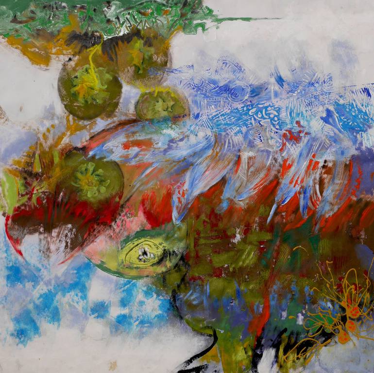 Original Abstract Expressionism Animal Paintings by Veronique Egloff