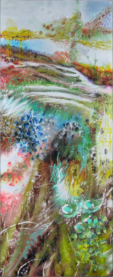 Original Abstract Expressionism Language Paintings by Veronique Egloff