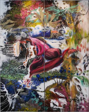 Original Abstract Expressionism Women Painting by Veronique Egloff