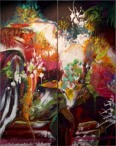 Original Abstract Expressionism Women Painting by Veronique Egloff