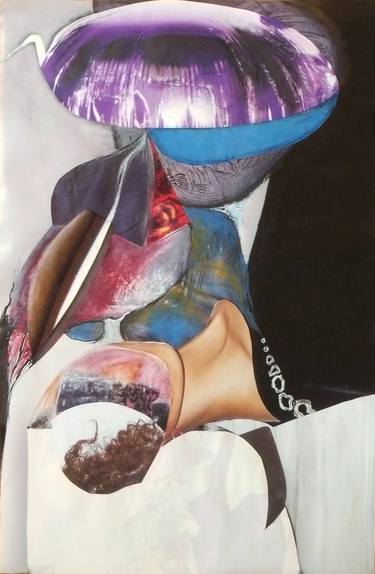 Original Abstract Expressionism Women Collage by Veronique Egloff
