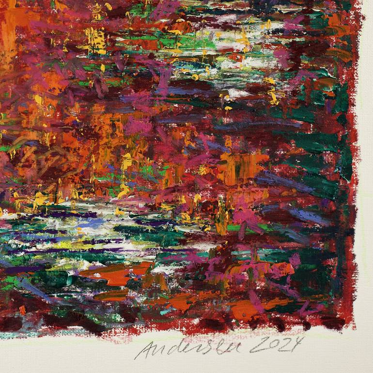 Original Abstract Expressionism Abstract Painting by Pia Andersen