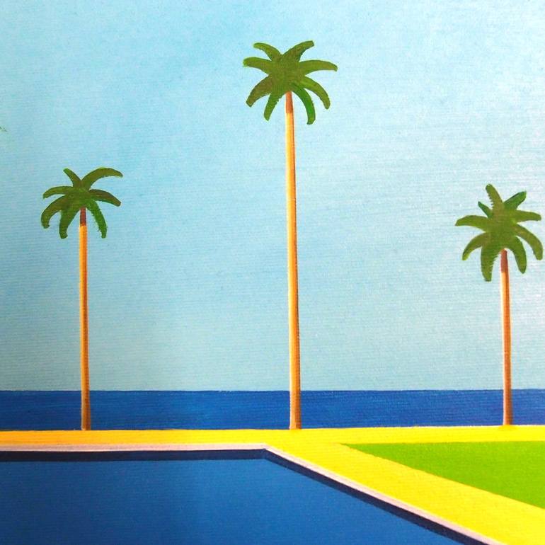 Original Pop Art Beach Painting by Trevisan Carlo