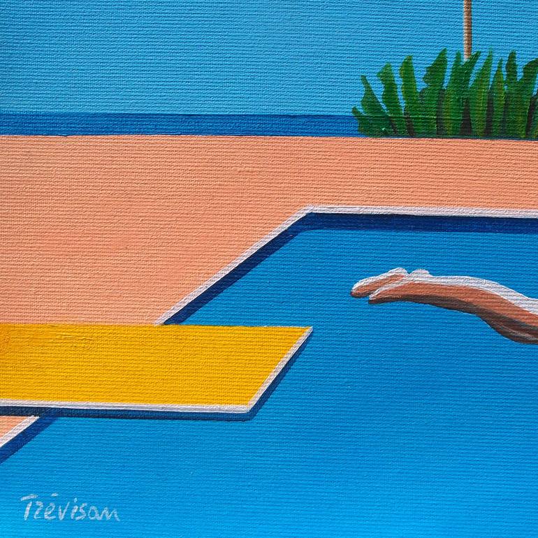 Original Pop Art Architecture Painting by Trevisan Carlo