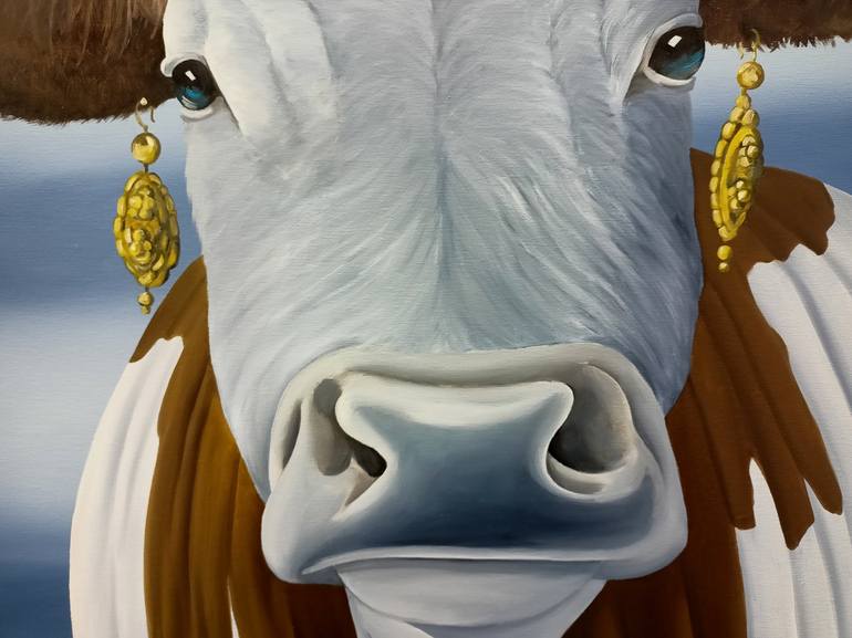 Original Cows Painting by Trevisan Carlo