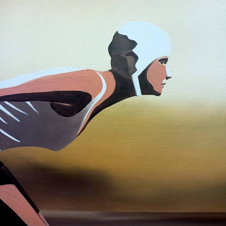Original Surrealism Sport Painting by Trevisan Carlo