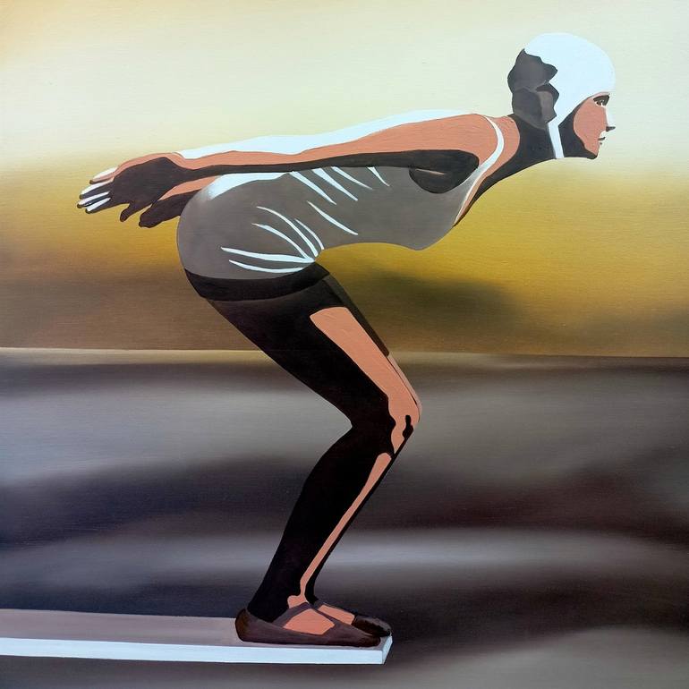 Original Surrealism Sport Painting by Trevisan Carlo